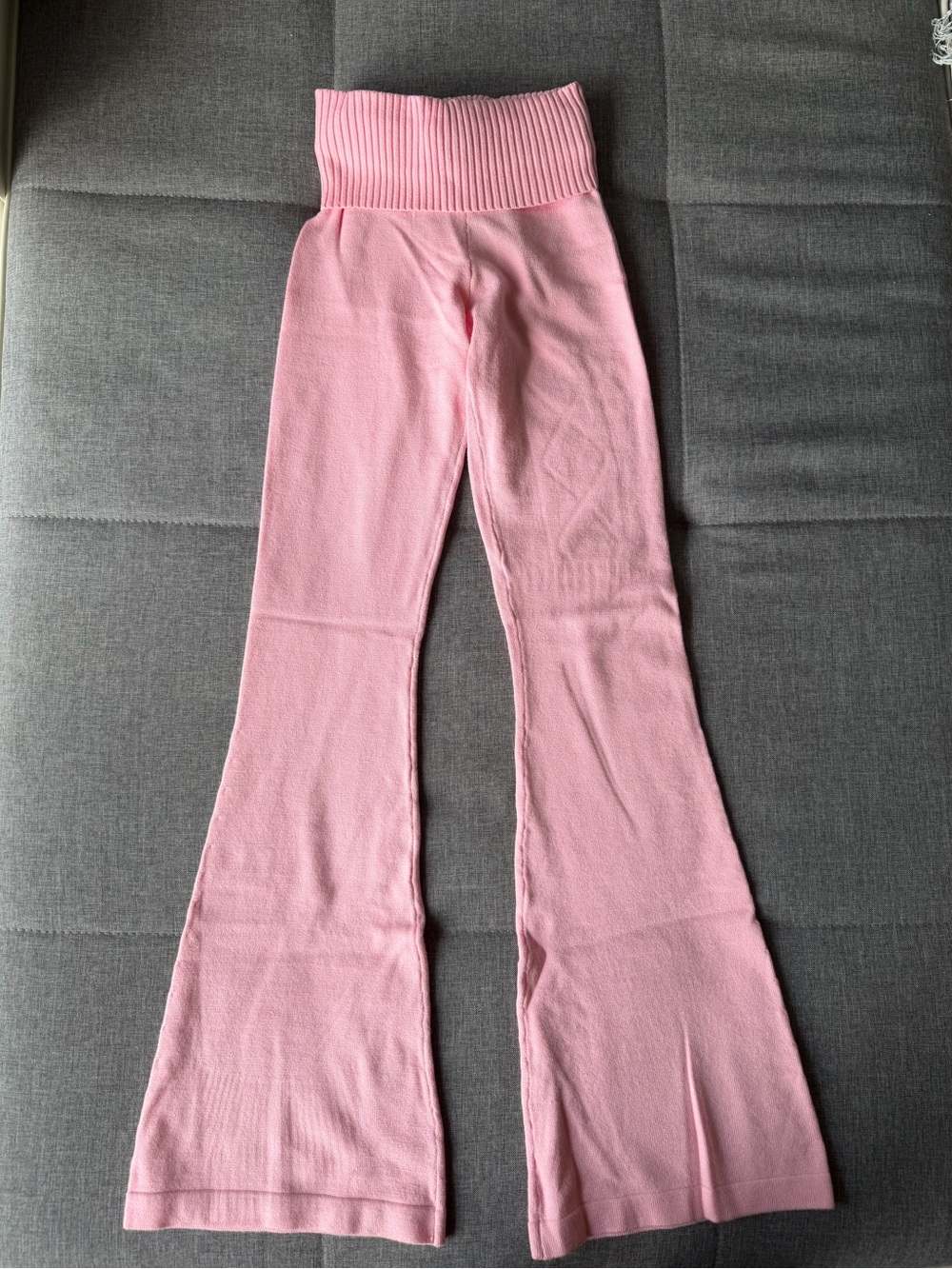 NEW Women's Pink Flared Knit Pants